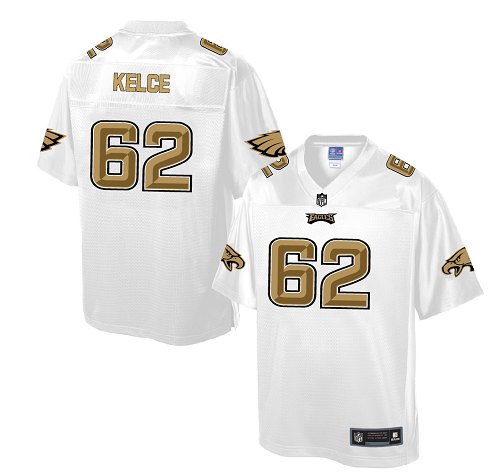 Men's Game Jason Kelce Nike Jersey White - #62 Pro Line Fashion NFL Philadelphia Eagles